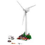 844PCS creative series Vestas wind turbine building blocks electric windmill generator model toys Christmas and New Year gifts - Image 2