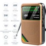 Emergency Pocket Radio FM AM SW Radio Built-in Speaker Transistor Radio Type-C Rechargeable Radio Player for Senior Home Walking