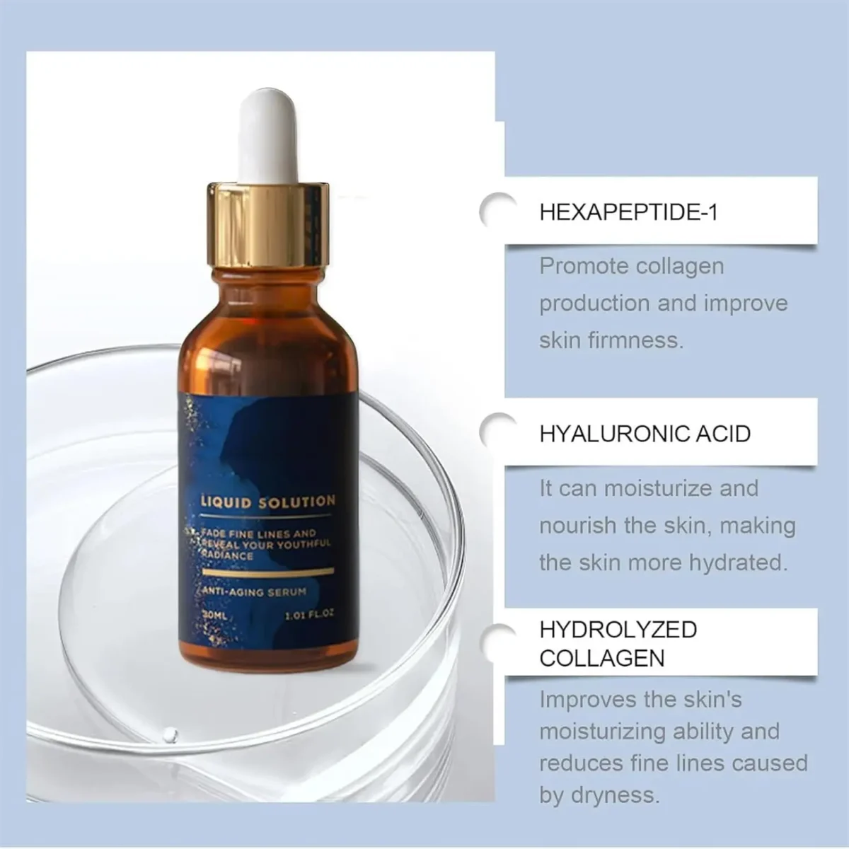 Niacinamide Wrinkle Remover Serum Firming Lifting Face Care Anti-Aging Fade Fine Lines Smooth Skin Beauty Facial Essence Liquid - Image 5