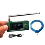 Green Case SI4732 V3 Mini Pocket 0.5-108mhz SSB AM FM HF SW MW Display All Band Receiver Radio With Antenna Headphone Amplifier