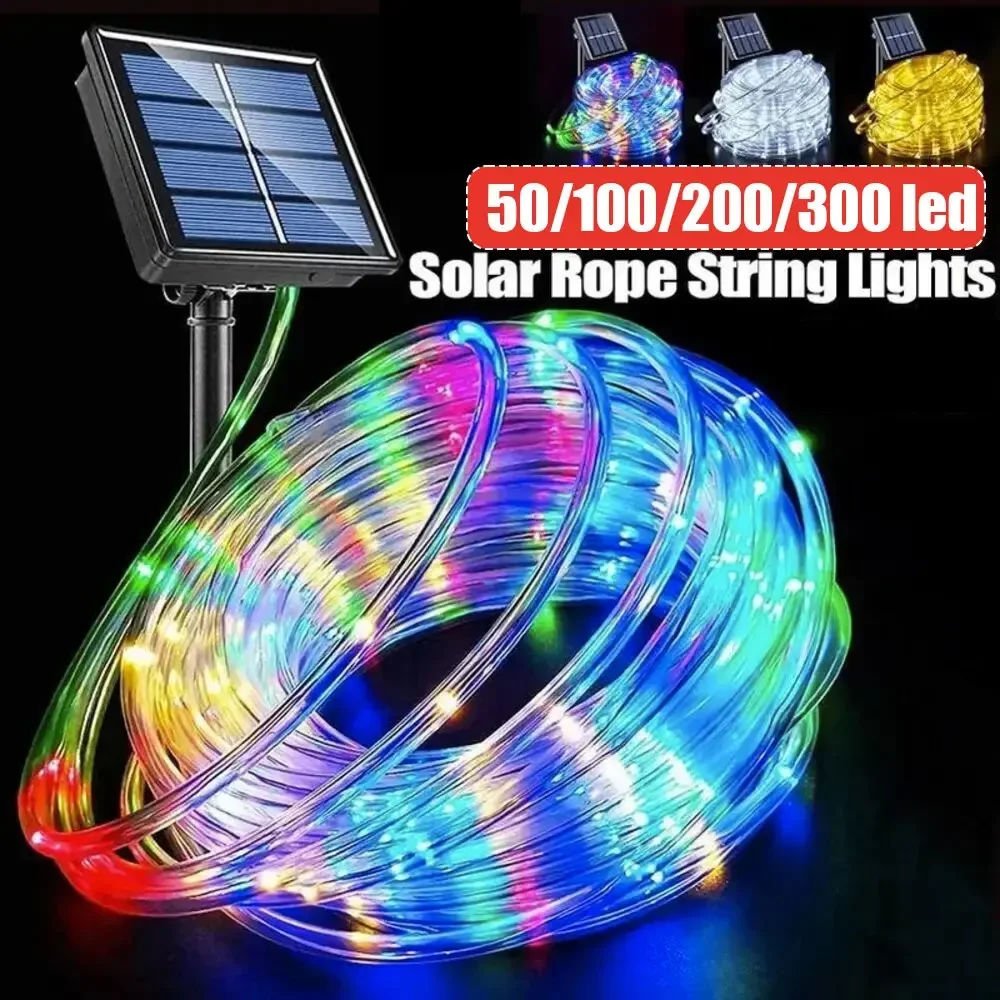 kf-Se6afcd5425504b9487d5d738a9c82e2bo Outdoor Solar Tube Rope Led Light Garden Christmas Decoration Fairy String Light 32m/22M/12M/7M Outdoor Wedding Party Led Lamp - Image 1
