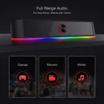 Redragon GS560 Adiemus RGB USB Desktop Soundbar, 2.0 Channel Computer Speaker with Dynamic Lighting Bar Audio-Light Sync/Display - Image 4