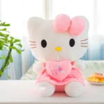 24cm Kawaii Anime KT Cat Plush Doll KT Cat Plush Toys Pillow Soft Stuffed Cute Pink Doll Cartoon Decoration Gift - Image 4