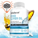 Cod Liver Oil - Vitamins A and D, Promotes Production of DHA and EPA - Supports Heart, Brain, Eye, Skin and Immune System Health