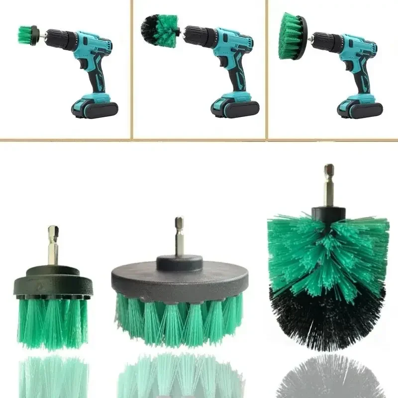 kf-Seb718ce557094adfa7161f08d89d5250K 3pcs Drill Brush Attachment Set Power Scrubber Brush With Drill Scrub Brush For Cleaning Showers Tubs Bathroom Tile Grout Carpet - Image 1