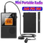 Mini Transistor Radio Rechargable Stereo Sound External Speaker Portable Pocket Radio LCD Backlight Screen Digital Receiver