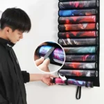 Playmat Tube Storage Bag For MTG With 2 Hooks Card Game Playmats With Transparent Plastic Slots Hangable Storage Bag Household