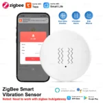 Tuya Zigbee Smart Vibration Sensor Tilt Detection Smart Life App Notification Real-Time Motion Shock Alarm Record