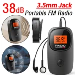 FM Radio Digital Tuning Mini Radio with Earphone Battery Operated Radio with Clip for Walking Jogging