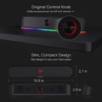 Redragon GS560 Adiemus RGB USB Desktop Soundbar, 2.0 Channel Computer Speaker with Dynamic Lighting Bar Audio-Light Sync/Display - Image 5