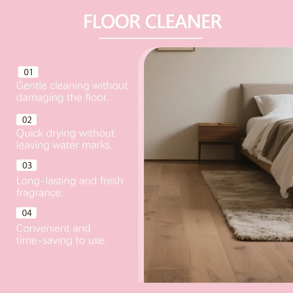 Jue Fish Concentrated Wood Floor Cleaner And Polish For Hardwood Laminate Tile Cleaning Restores Shine Removes Stains Dust Pet - Image 3