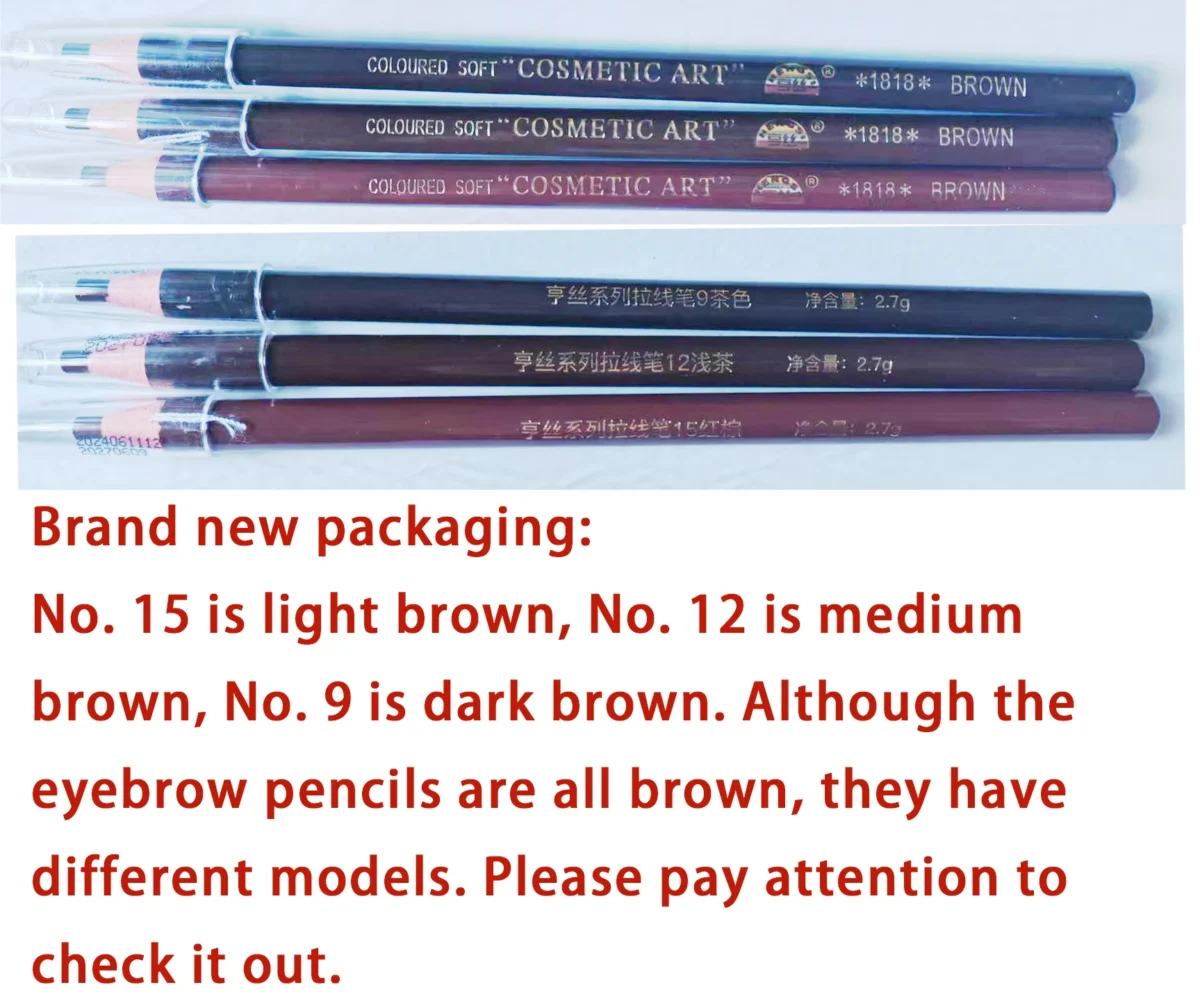 10pcs Eyebrow Pencil Women Makeup Tint Waterproof Hensi Cheap Pencil Black Brown Available Natural Beauty Cosmetics Wholesale - Image 6