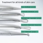 Stainless Steel Blackhead Pore Acne Remover Tool Kit,Professional Facial Cleansing Care Set With Storage Box,Blackhead Extractor - Image 3