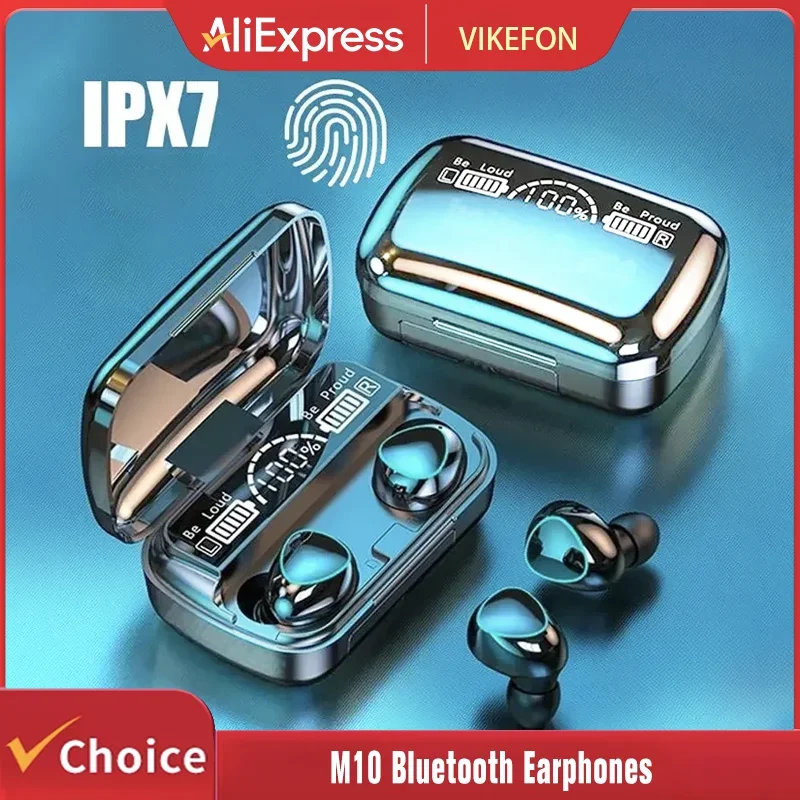 kf-S0fdbeecaaf4a4d58a170b3baecac4e6fT M10 TWS Bluetooth Headphones 2500mAh Charging Box Wireless Earphones With Microphone 9D Stereo Sports Waterproof Earbuds Headset - Image 1