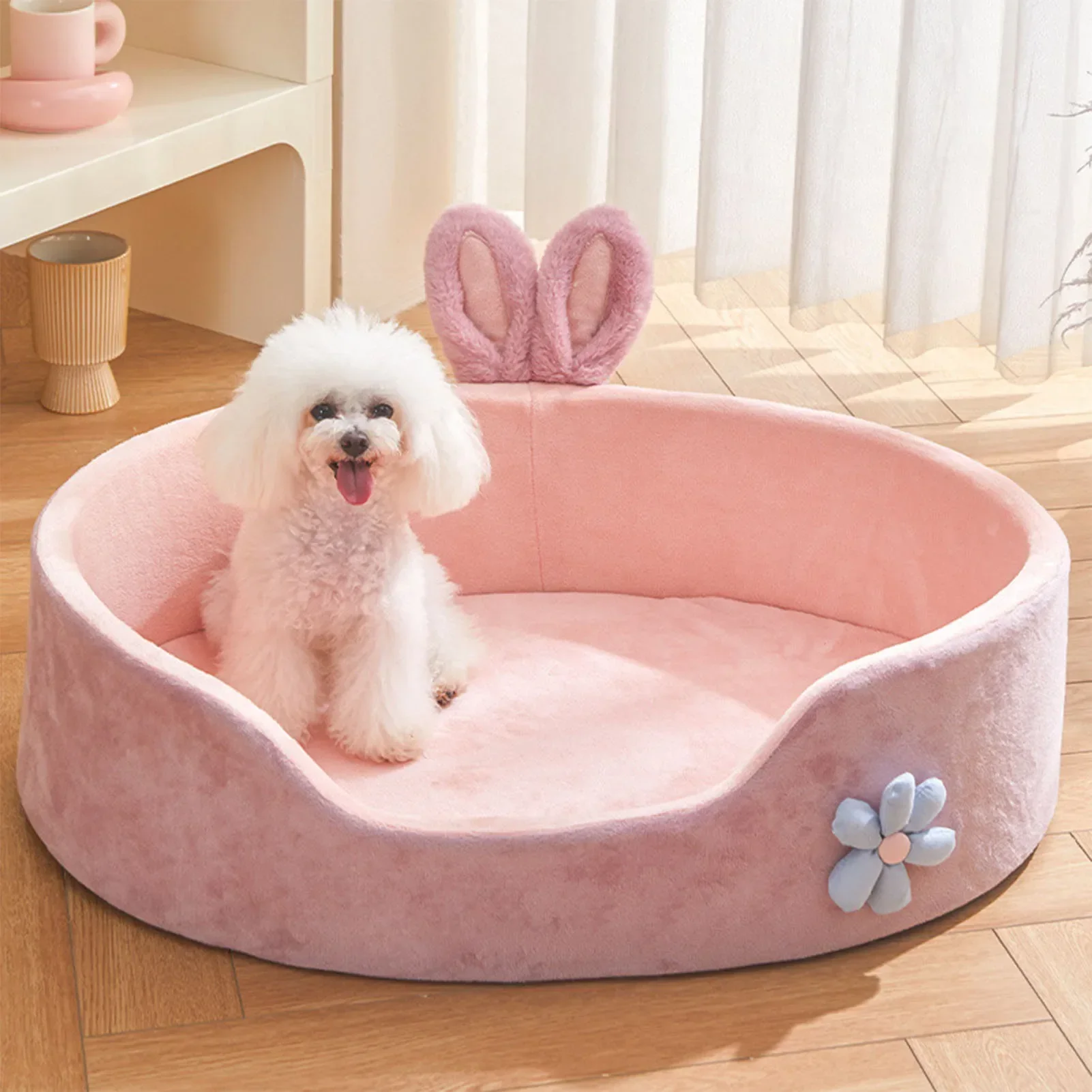 kf-S16fb3ead052c4ffdb9e755cf3a9a40ddg Soft Pet Bed Detachable Washable Dog Sleeping Very Soft Comfortable Warm Cat Mats Four Seasons Detachable Pet Beds Supplies - Image 1