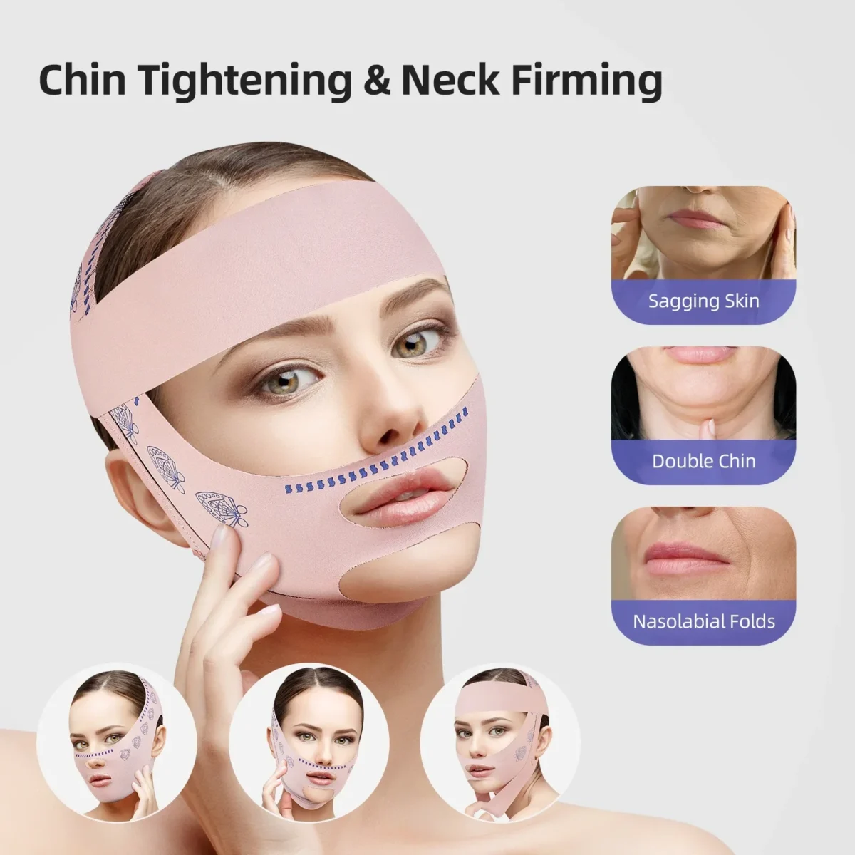 Face Slimming Bandage Women Face Lifting V Line Shaper Chin Cheek Lift Up Belt Anti Wrinkle Strap Facial Beauty Skin Care Tools - Image 4