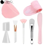 DIY Face Mask Mixing Bowl Set Silicone Facial Applicator Brush Spatula with Measure Spoon Facial Skin Care Tool Beauty Supplies