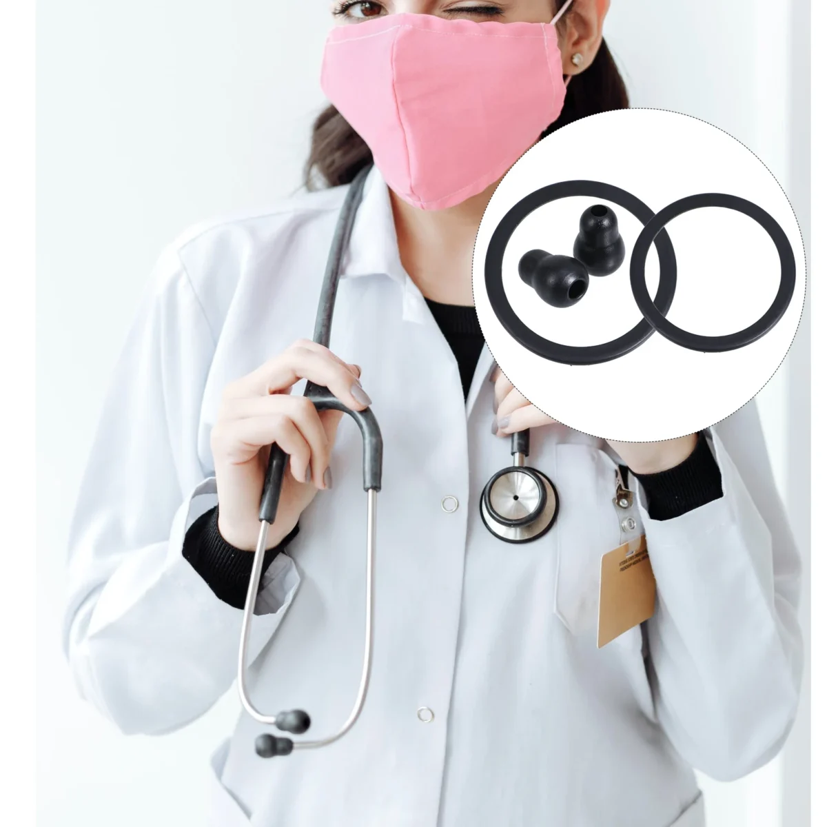 2 Sets Ear Stethoscope Replacement Tips Parts Earbud Earbuds Earpiece Pieces Eartips Tip Noise Plug Earplug Cover Earplugs - Image 4