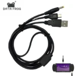 DATA FROG 2 in 1 USB Charger For PSP 1000 2000 3000 Game Console Replace USB Data Cable + Charger Cable Cord Game Accessory