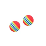 10PCS/5PCS Rainbow Cat Toys Ball Interactive Cat Dog Play Chewing Rattle Scratch Ball Training Cat Rainbow Ball Toy Pet Supplies - Image 3