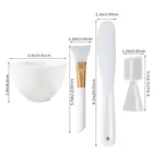 DIY Face Mask Mixing Bowl Set Silicone Facial Applicator Brush Spatula with Measure Spoon Facial Skin Care Tool Beauty Supplies - Image 2
