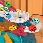 Boys Dinosaur Race Track Playset - Dinosaur Rolling Hill Car Track Cars Ramp Track Toys Toys Mountain Track, Mini Cars For Kids - Image 3