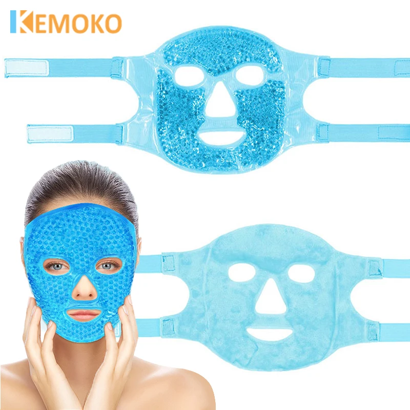 kf-S652ffa70d90d4f24b6a18a6ef36c7f06h Ice Hot Cold Eye Mask Facial Mask Hot Cold Compress Pack Gel Beads Cold Ice Pack Face Eye Mask Compress Sleeping SPA Beauty Care - Image 1