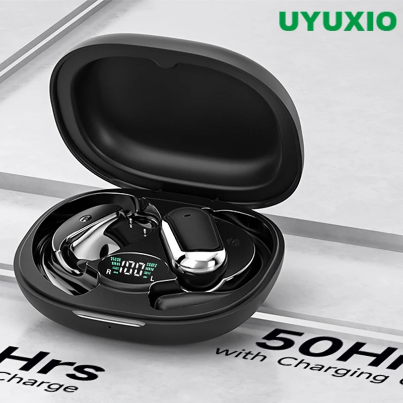 kf-S70a37fd80d3244a99a3490b34473fd2bL UYUXIO Open Ear BT 5.4 Earbuds Wireless Headphones 50H Playtime Sport Over Earphones OWS Built-in Mic Ear Buds with Ear Hooks - Image 1
