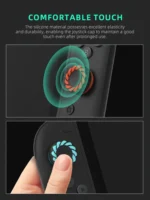 DATA FROG Silicone Thumb Grip Caps for Switch 2 Joy-Con Controller Anti-Slip Joystick Cap Cover Compatible with NS2 Accessories - Image 2