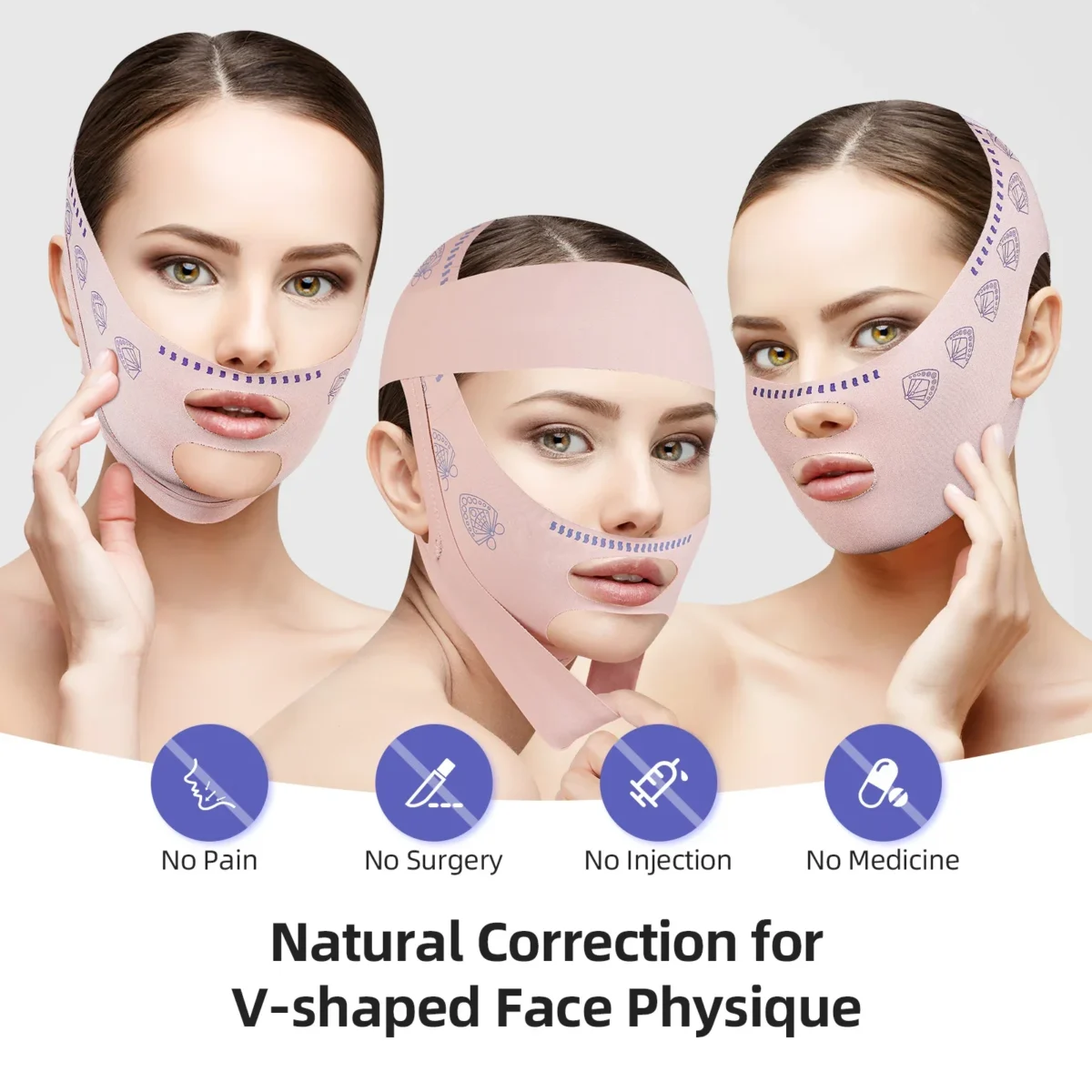Face Slimming Bandage Women Face Lifting V Line Shaper Chin Cheek Lift Up Belt Anti Wrinkle Strap Facial Beauty Skin Care Tools - Image 2