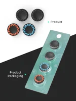 DATA FROG Silicone Thumb Grip Caps for Switch 2 Joy-Con Controller Anti-Slip Joystick Cap Cover Compatible with NS2 Accessories - Image 4