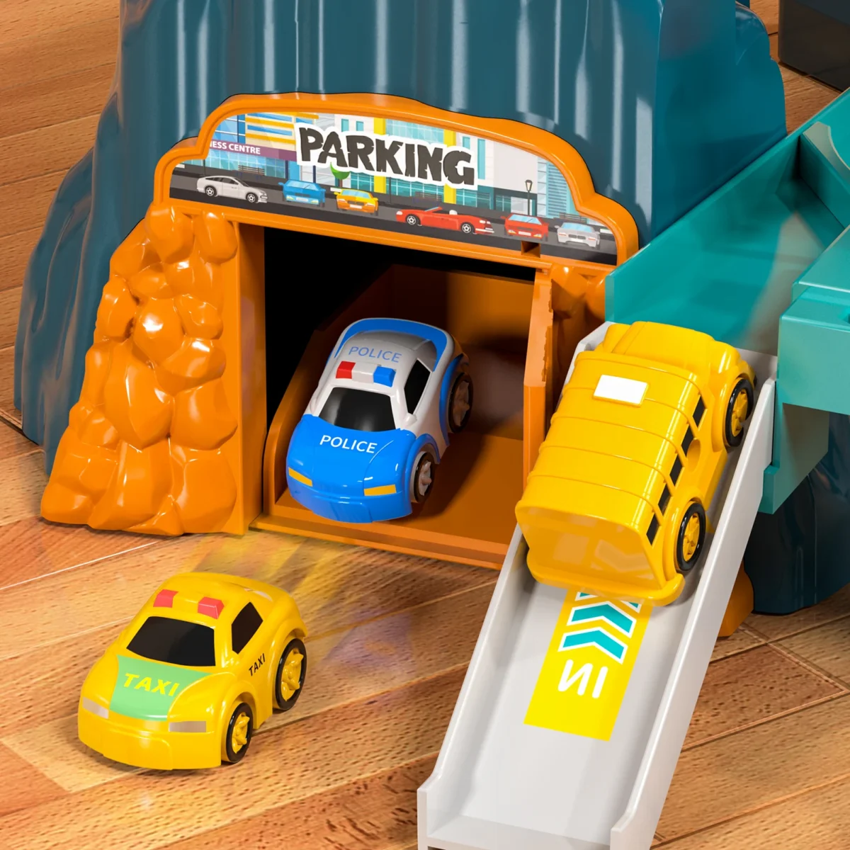 Boys Dinosaur Race Track Playset - Dinosaur Rolling Hill Car Track Cars Ramp Track Toys Toys Mountain Track, Mini Cars For Kids - Image 5