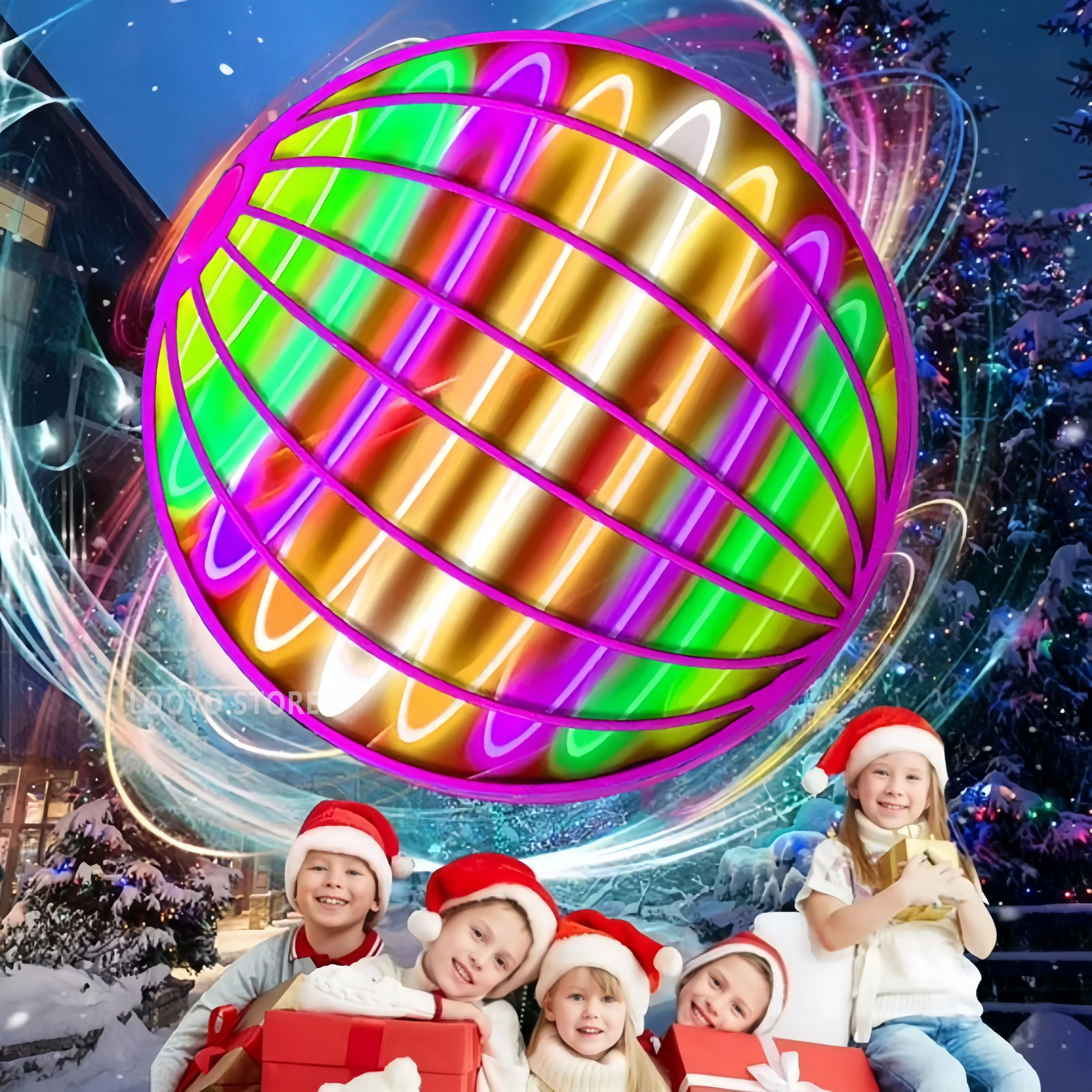 kf-Sa8ee6ad41ec34cc09d24fc86249cc987G Flying Ball Boomerang Flyorb Magic With LED Lights Drone Hover Ball Fly Nova Orb Flying Spinner Fidget Toys Children Gift - Image 1