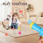 Cat Toys Interactive Launch Training Toy For Pet Kitten Creative Mini Shooting Gun Games Stretch Plush Ball Toys Pet Supplies - Image 6