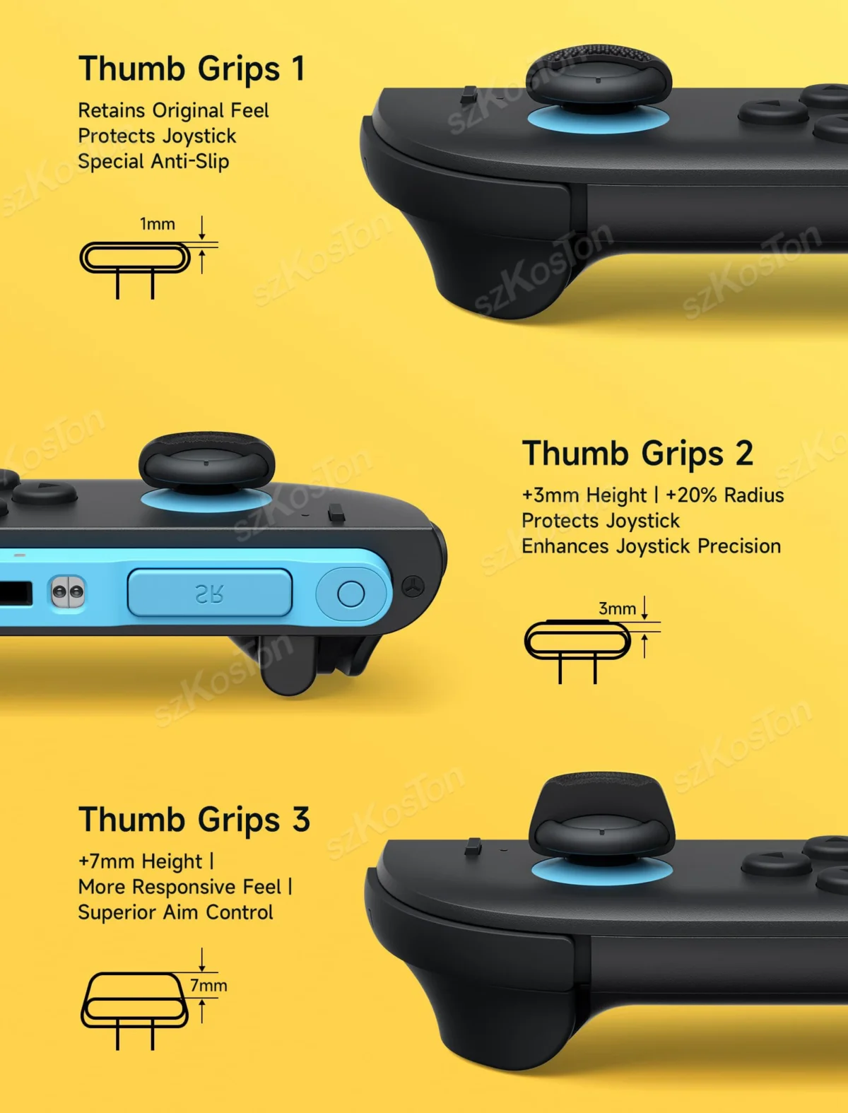 Thumb Grips Caps for Switch 2 Joycon Ergonomic Design Enhanced Gaming Experience JoyStick Grip Cover for Switch2 Accessories - Image 2