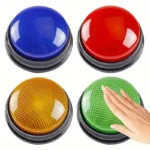 4pcs Buzzer for Trivia Games: Kids Game Show, Games, Classroom Answer Buzzer with Light & Sound,party time activity，Helloween