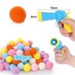 Cat Toys Interactive Launch Training Toy For Pet Kitten Creative Mini Shooting Gun Games Stretch Plush Ball Toys Pet Supplies - Image 5