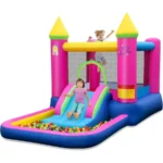 Inflatable Bounce House with Slide and Pool PrincessThemed Castle Slide Bouncer for Outdoor and Indoor Party Blow Up Toddler Ju